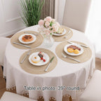 Round Braided Placemats Set of 4 Washable Place