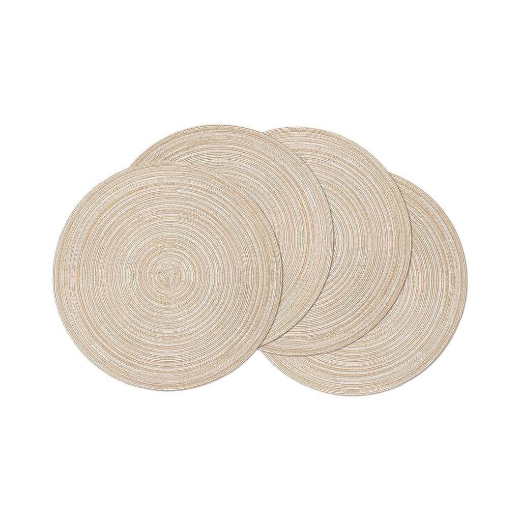 Round Braided Placemats Set of 4 Washable Place