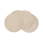 Round Braided Placemats Set of 4 Washable Place