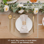 Round Braided Placemats Set of 4 Washable Place