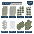 Kitchen Towel and Pot Holder Sets 20 Pc
